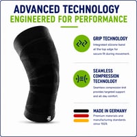 Bauerfeind Sports Compression Knee Support steznik za koljeno, unisex, veličina S, mornarsko plava - za trčanje, nogomet i fitness, 1 kom. 4