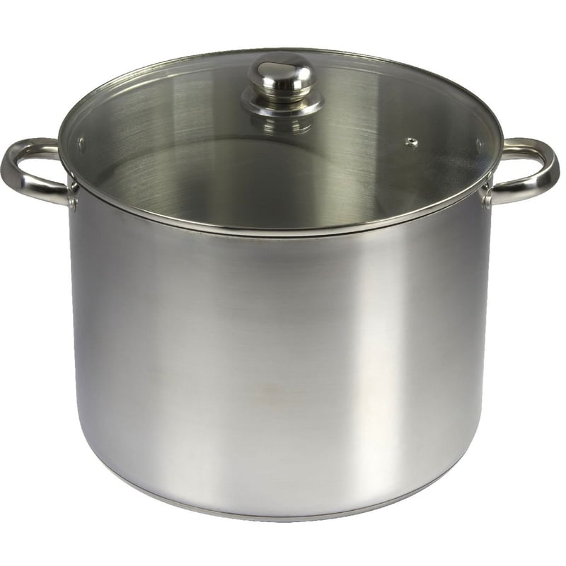 Nerezový hrniec Baumalu 342684 so sklenenou pokrievkou - 19 litrov, 32 cm