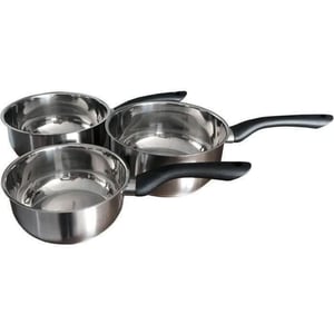 Set lonaca od nehrđajućeg čelika Baumalu Primo, 3 dijela - 16/18/20 cm - indukcija - trostruko dno - bakelitna ručka