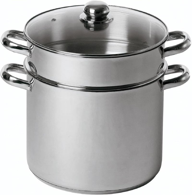 Nerezový tlakový hrniec Baumalu so sklenenou pokrievkou, indukčný, 26 cm, 11 litrov, strieborný