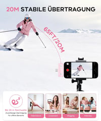 Microfon lavalier wireless Bayanbulu pentru iPhone, Android și camere foto, set cu 2 microfoane pentru înregistrare audio 4