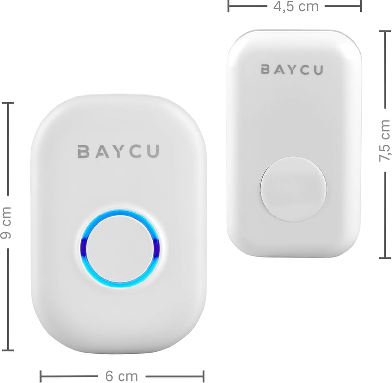 BAYCU Vezeték nélküli ajtócsengő 300m reichweite IP44 vízálló kültéri