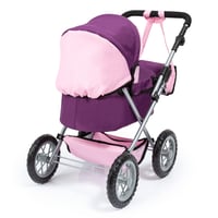 Bayer Design 13057 Cărucior pentru păpuși, pliabil, cu geantă, 67x67x41 cm, mov 3