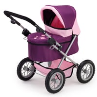 Bayer Design 13057 Cărucior pentru păpuși, pliabil, cu geantă, 67x67x41 cm, mov 6