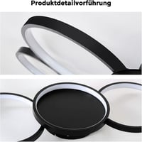 BAYHT LED Mennyezeti Lámpa Fekete Kerek Dimmelhető 56W 5600 Lm Távirányítóval 4