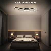 BAYHT LED Mennyezeti Lámpa Fekete Kerek Dimmelhető 56W 5600 Lm Távirányítóval 5