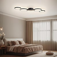 BAYHT LED Mennyezeti Lámpa Fekete Kerek Dimmelhető 56W 5600 Lm Távirányítóval 6