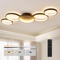 BAYHT LED Mennyezeti Lámpa Fekete Kerek Dimmelhető 56W 5600 Lm Távirányítóval 1