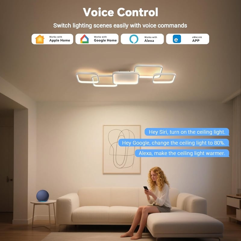 BAYHT LED Mennyezeti Lámpa 56W Dimmelhető 3000-6500K eWeLink App
