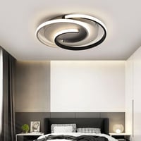 BAYHT LED mennyezeti lámpa dimmelhető távirányítóval, kerek, fekete-fehér, memória funkcióval 4