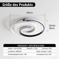 BAYHT LED mennyezeti lámpa dimmelhető távirányítóval, kerek, fekete-fehér, memória funkcióval 6