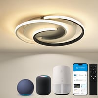 BAYHT Okos LED mennyezeti lámpa matt, fényerőszabályzós, eWeLink kompatibilis, távirányítóval 24W 2400lm modern nappali hálószoba 1