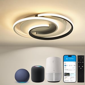 BAYHT Okos LED mennyezeti lámpa matt, fényerőszabályzós, eWeLink kompatibilis, távirányítóval 24W 2400lm modern nappali hálószoba