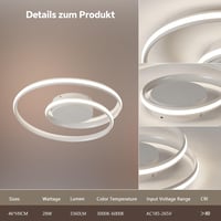BAYHT Okos Mennyezeti Lámpa Távirányítóval - 28W LED, 48cm, HomeKit, Alexa, Google Kompatibilis, Fényerő és Színhőmérséklet Szabályozás, Nap 6