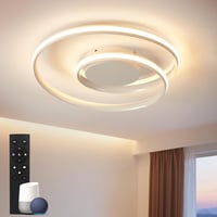BAYHT Okos Mennyezeti Lámpa Távirányítóval - 28W LED, 48cm, HomeKit, Alexa, Google Kompatibilis, Fényerő és Színhőmérséklet Szabályozás, Nap 1