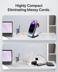 Bezdrôtová nabíjacia stanica 3 v 1 Bayite pre iPhone 16, 15, 14, 13, 12, 11, Apple Watch Ultra, 10, 9, 8, 7, 6, 5, 4, 3, 2, SE a AirPods Pro 4, 3, 2 7