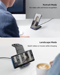 Bezdrôtová nabíjacia stanica 3 v 1 Bayite pre iPhone 16, 15, 14, 13, 12, 11, Apple Watch Ultra, 10, 9, 8, 7, 6, 5, 4, 3, 2, SE a AirPods Pro 4, 3, 2 3