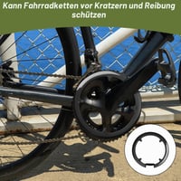 BaZuyunMd Kryt prevodníka na bicykel pre 42-44 zubov, univerzálny kryt reťaze na horský bicykel, plastový kryt prevodníka, čierny 4