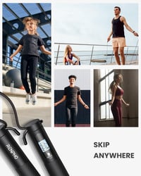 RENPHO Okos Ugrókötél Számláló Funkcióval, Állítható Fitness Kötél App Elemzéssel - Cordless Ball - Black 9