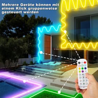 TENDIST 5m Bluetooth Neon LED Szalag - IP68 Vízálló, Okostelefonos Vezérlés, RGB Kültéri Világítás, Zenére Szinkronizálható, Távirányítóval, 6