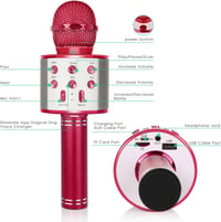 KIDWILL Bluetooth Karaoke Mikrofon Gyerekeknek - Piros, Beépített Hangszóróval és FM Rádióval 7