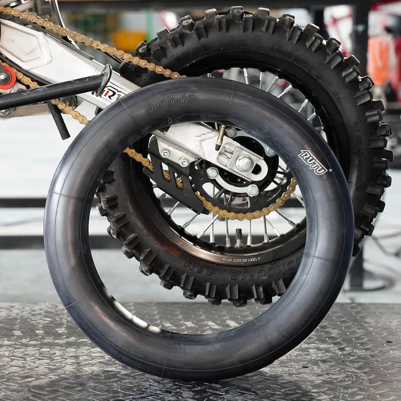 MTATCN Belső Gumitömlő 3.00-12/80/100-12 TR4 Szeleppel - Kompatibilis SSR XR CRF KLX DRZ Motorokhoz - Strapabíró Butilkaucsuk Offroad Motork