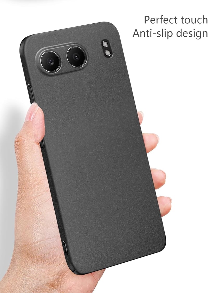 Bastmei OnePlus Nord 4 Ultravékony Tok - Mattfekete PC Hátlap, Kameravédelem, Csúszásgátló Bevonat, Könnyű Védőtok Kompatibilis OnePlus Nord