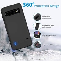 Samsung Galaxy S10 akkumulátoros tok 6000 mAh-s, állvánnyal - Gladgogo 5