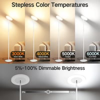 OUTON LED Állólámpa 34W - Kétirányú Fényforrás, Távirányítós és Érintésvezérelt, 4 Színhőmérséklet, Tompítható, Nappali és Hálószoba Világít 2