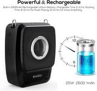 Hordozható Bluetooth hangosító szett mikrofonnal - 25W, karaokéhoz, tanároknak, edzőknek 2