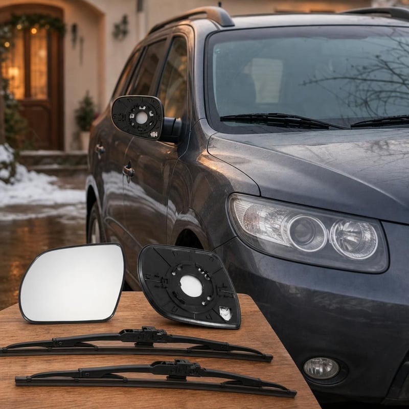 Zimný balík pre Hyundai Santa Fe: 1x vyhrievané zrkadlo + 2x stierače Bosch 600/450 mm