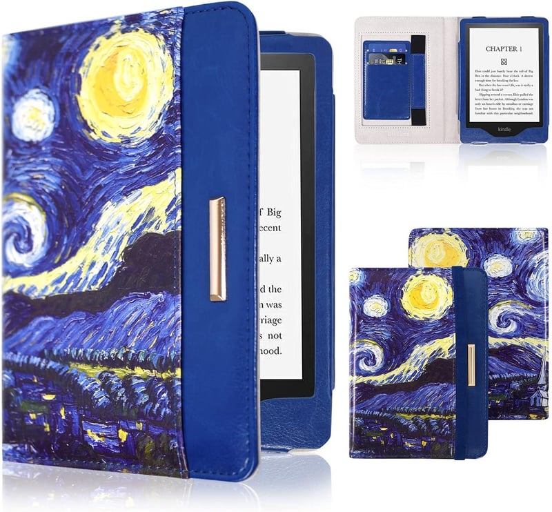 Kindle Paperwhite 2021 Csillagos Éj Tok Kártyatartóval