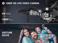 AVIALOGIC HD 720P Drón Gyerekeknek - WiFi FPV Kamerás Quadcopter, Fejnélküli Mód, 3D Flip, Magasságtartás, Útvonalkövetés, Kezdőknek, 2 Akku 2