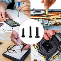 YIXISI 500 db-os mini csavar készlet M1.2-M2 méretben, óra és szemüveg javításhoz, fekete 6