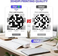 Bisofice Mobil Hőnyomtató A4 - 300 dpi Hordozható Nyomtató Okostelefonhoz, 2/3/4 inch és A4 Hőpapír Támogatással, Android/iOS/Win/Mac Kompat 8