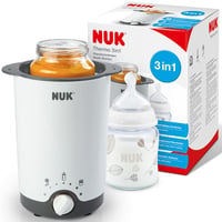 NUK Thermo 3-in-1 cumisüveg melegítő - Biztonságos és gyors melegítés, kiolvasztás és melegen tartás cumisüvegekhez és bébiételes üvegekhez 1