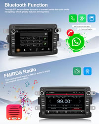 CAMECHO Android 13 Autórádió Renault Dacia Logan Duster Sandero Lodgy Capture Lada Xray - 7" Dupla DIN Bluetooth Navigáció CarPlay MirrorLin 4