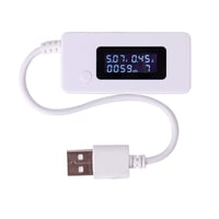 Arceli USB töltő teszter - LCD kijelzős feszültség- és árammérő, fehér 1