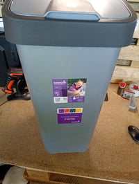 Coș de gunoi keeeper Magne Premium cu capac basculant, Soft Touch, 45 L, argintiu – Stare: utilizat (pentru stare, consultați a 2-a imagine) 3