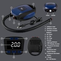 Ruitx Elektromos SUP Pumpa 20PSI - 12V Autós Nagynyomású Levegőpumpa Automata Kikapcsolással Kajakokhoz, Matracokhoz, Vízi Sportokhoz - blue, / 6