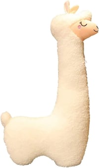 BootyBay Alpaka Plüss Játék 130 cm - Hosszú Nyakú Puha Díszpárna, Fehér Töltött Állat Figura, Gyerekszoba Dekoráció, Ölelni Való Puhaság 1