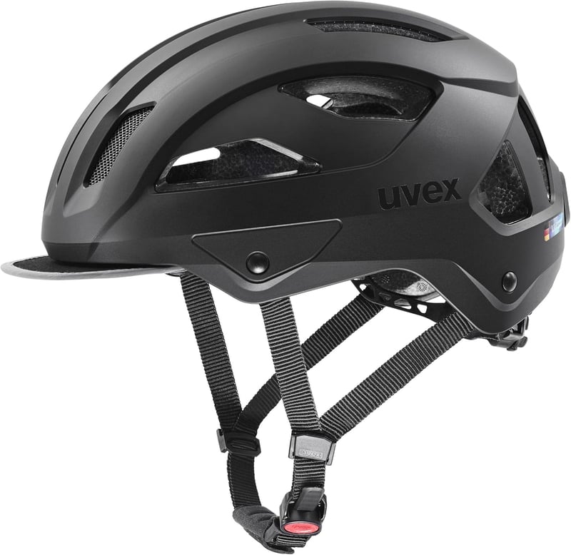 Uvex Stride Style Kerékpáros Bukósisak - Egyéni Méretbeállítás, Német Minőség, Hardshell Technológia, 53-56 cm, Fekete Matt, Unisex