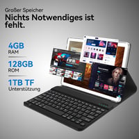 KADYBE 2024 legújabb 5G Android 12 tablet, 10" FHD, 128GB, billentyűzettel, ezüst 3