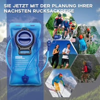 BBAIYULE Hidratációs Hátizsák 2L Víztartállyal - Futás Kerékpár MTB Túrázás Fekete Nylon Unisex Sporthátizsák 3 Zsebbel 8