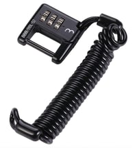 Lacăt spiralat pentru bicicletă BBB BBL-52 MiniSafe - 3 mm x 1200 mm, antifurt cu cifru, negru 1