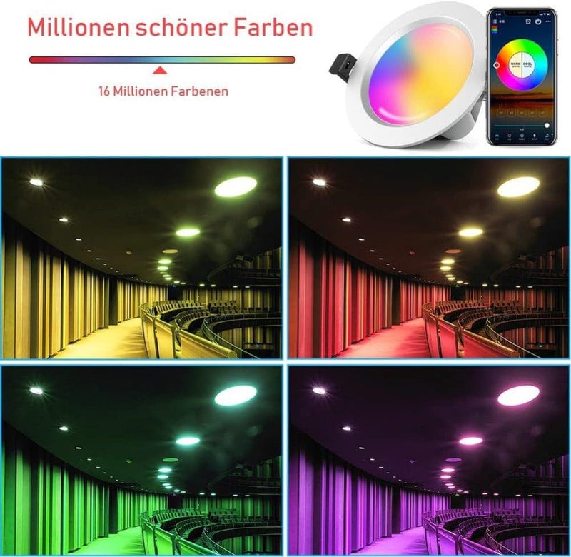 Philips Hue RGBW okos LED spotlámpa szett, beépíthető, Bluetooth