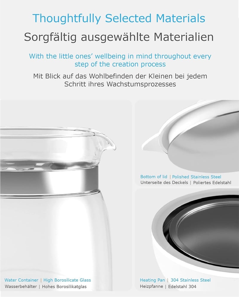 ÜneeQbaby Intelligens Bébiételmelegítő és Készítő Gép Cumisüveghez