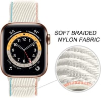 Apple Watch nylon szíj 38-41 mm - Fehér, kék, rózsaszín 2