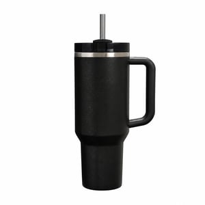 Stanley Quencher H2.0 Flowstate termosz ivópalack szívószállal, fekete, 1,2 L, Core - használt, vízköves belső (állapot: lásd a 2. képet)