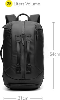 Fitgriff Fekete Sporttáska Rucksak Funkcióval - Cipő- és Laptoptartóval (25L) 6